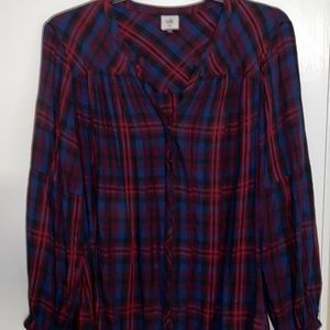 cabi 4070 Caroling plaid blouse size XXL